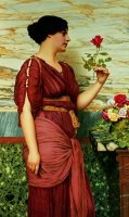 A Red Rose by John William Godward