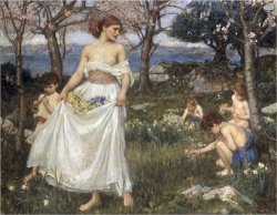 A Song of Springtime 1913 by John William Waterhouse