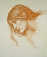 Study of a Girls Head by John William Waterhouse