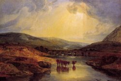 Abergavenny Bridge, Monmountshire, Clearing Up After a Showery Day by Joseph Mallord William Turner