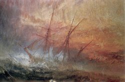 Detail of Sailing Ship From The Slave Ship by Joseph Mallord William Turner