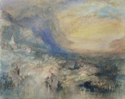 Goldau, with The Lake of Zug in The Distance: Sample Study by Joseph Mallord William Turner