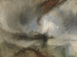 Snow Storm Steam Boat Off a Harbour's Mouth by Joseph Mallord William Turner