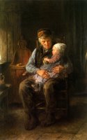 In Grandfathers Arms by Jozef Israels