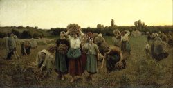 Calling in The Gleaners by Jules Breton