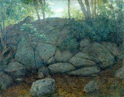 Woodland Rocks by Julian Alden Weir
