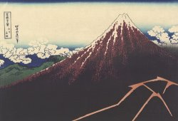 A Shower Below The Summit by Katsushika Hokusai