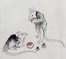 Mice In Council by Katsushika Hokusai
