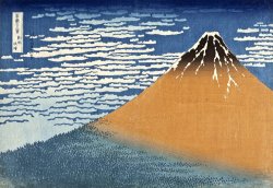South Wind, Clear Dawn by Katsushika Hokusai
