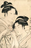 Osen of Kagiya And Ohisa of Takashima by Kitagawa Utamaro