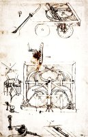 Drawing For An Automobile Mechanisms by Leonardo da Vinci