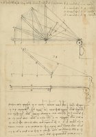 Lifting By Means Of Pulleys Of Beam With Extremity Fixed To Ground From Atlantic Codex by Leonardo da Vinci