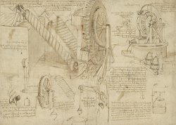Machines To Lift Water Draw Water From Well And Bring It Into Houses From Atlantic Codex by Leonardo da Vinci