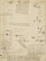 Notes About Perspective And Sketch Of Devices For Textile Machinery From Atlantic Codex by Leonardo da Vinci
