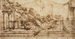 Perspective Study For The Background Of The Adoration Of The Magi by Leonardo da Vinci