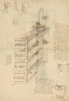 Shearing Machine With Detailed Captions Explaining Its Working From Atlantic Codex by Leonardo da Vinci