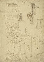 Study And Calculations For Determining Friction Drawing With Notes On Gardens Of Milanese Palace by Leonardo da Vinci
