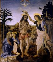 The Baptism Of Christ by Leonardo da Vinci