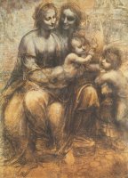 The Virgin And Child With Saint Anne And The Infant Saint John The Baptist by Leonardo da Vinci