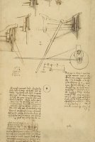 Wheels And Pins System Conceived For Making Smooth Motion Of Carts From Atlantic Codex by Leonardo da Vinci