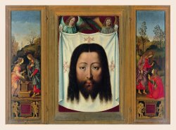 Triptych of Francesco Del Pugliese Christ And The Samaritan Veil of Veronica Noli Me Tangere by Leonetto Cappiello