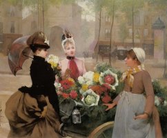 The Flower Seller by Louis Marie De Schryver