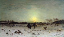 Winter Landscape at Sunset by Ludwig Munthe