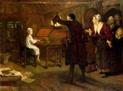 The Child Handel Discovered by his Parents by Margaret Isabel Dicksee