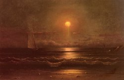 Sailing by Moonlight by Martin Johnson Heade