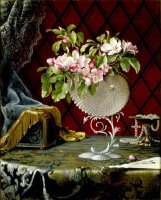 Still Life with Apple Blossoms in a Nautilus Shell by Martin Johnson Heade