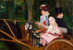 A Woman And a Girl Driving by Mary Cassatt