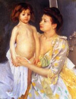 Jules Being Dried by His Mother by Mary Cassatt