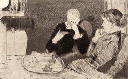 Lydia And Her Mother at Tea by Mary Cassatt