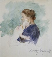 Watercolor of Mother And Child by Mary Cassatt