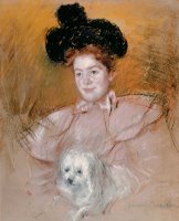 Woman Holding a Dog by Mary Cassatt
