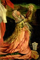 Mary Magdalene, Detail From The Crucifixion From The Isenheim Altarpiece by Matthias Grunewald