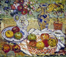Still Life with Apples And Vase by Maurice Brazil Prendergast