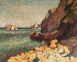 Sea And Rocks at Agay by Maximilien Luce
