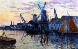 Windmills in Holland by Maximilien Luce