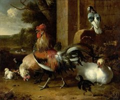 Poultry Yard by Melchior de Hondecoeter