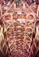 Ceiling Fresco of Creation in The Sistine Chapel General View Art Poster by Michelangelo Buonarroti