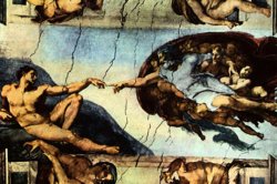 Ceiling Fresco of Creation in The Sistine Chapel Main Scene Poster by Michelangelo Buonarroti