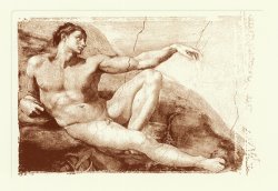 Creation of Adam Detail by Michelangelo Buonarroti