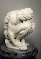 Crouching Boy Circa 1530 34 by Michelangelo Buonarroti