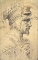 Ideal Head of a Warrior by Michelangelo Buonarroti