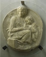 Madonna And Child Tondo Pitti by Michelangelo Buonarroti