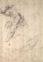 Male Figure Study by Michelangelo Buonarroti