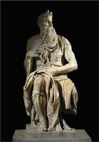 Moses From The Tomb of Pope Julius II in San Pietro in Vincoli Rome by Michelangelo Buonarroti