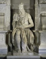 Moses Full Frontal View by Michelangelo Buonarroti