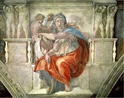 Sistine Chapel Ceiling Delphic Sibyl by Michelangelo Buonarroti